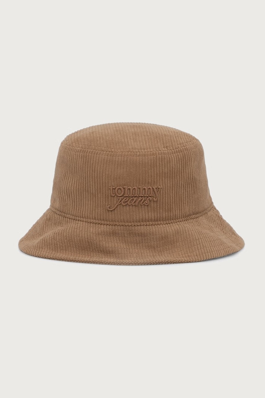 Tommy Jeans klobúk bucket dámsky menčestrový