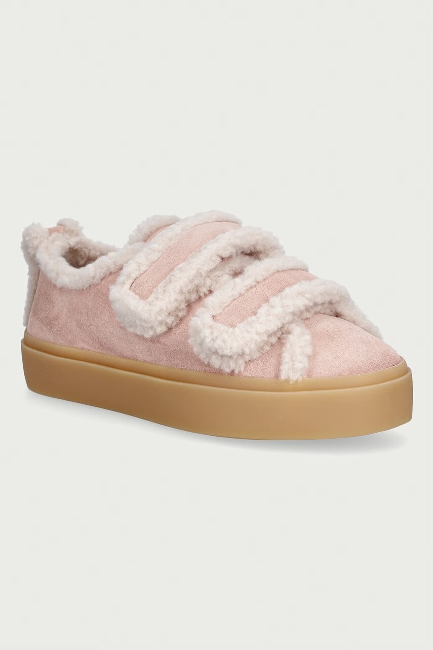 Inuikii Shearling Low Velcro Pastelle sneakers dámske semišové