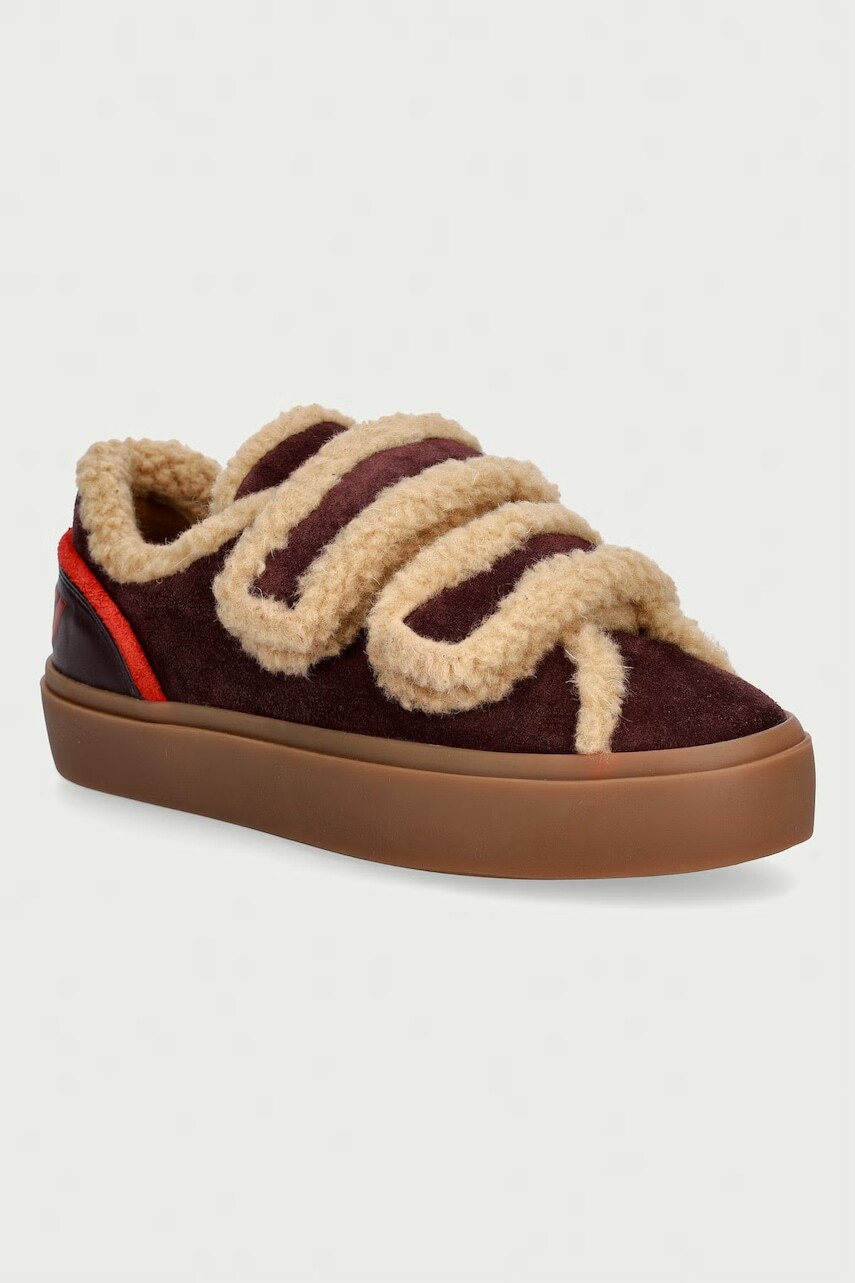 Inuikii Lila Shearling Low Velcro sneakers dámske semišové