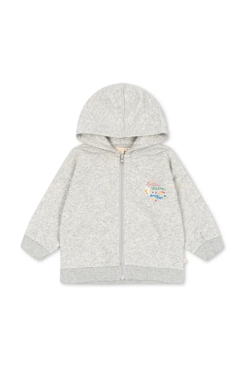 Konges Sløjd mikina na zips s kapucňou detská s bavlnou LOU SEQUIN SWEAT ZIP HOOD GOTS