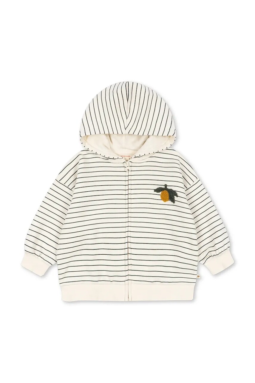 Konges Sløjd mikina na zips s kapucňou detská s bavlnou AMIO SWEAT ZIP HOOD OCS