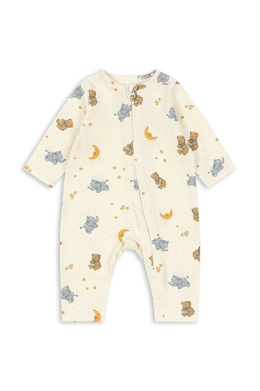 Konges Sløjd overal detský bavlnený s elastanom BASIC ZIP ONESIE GOTS