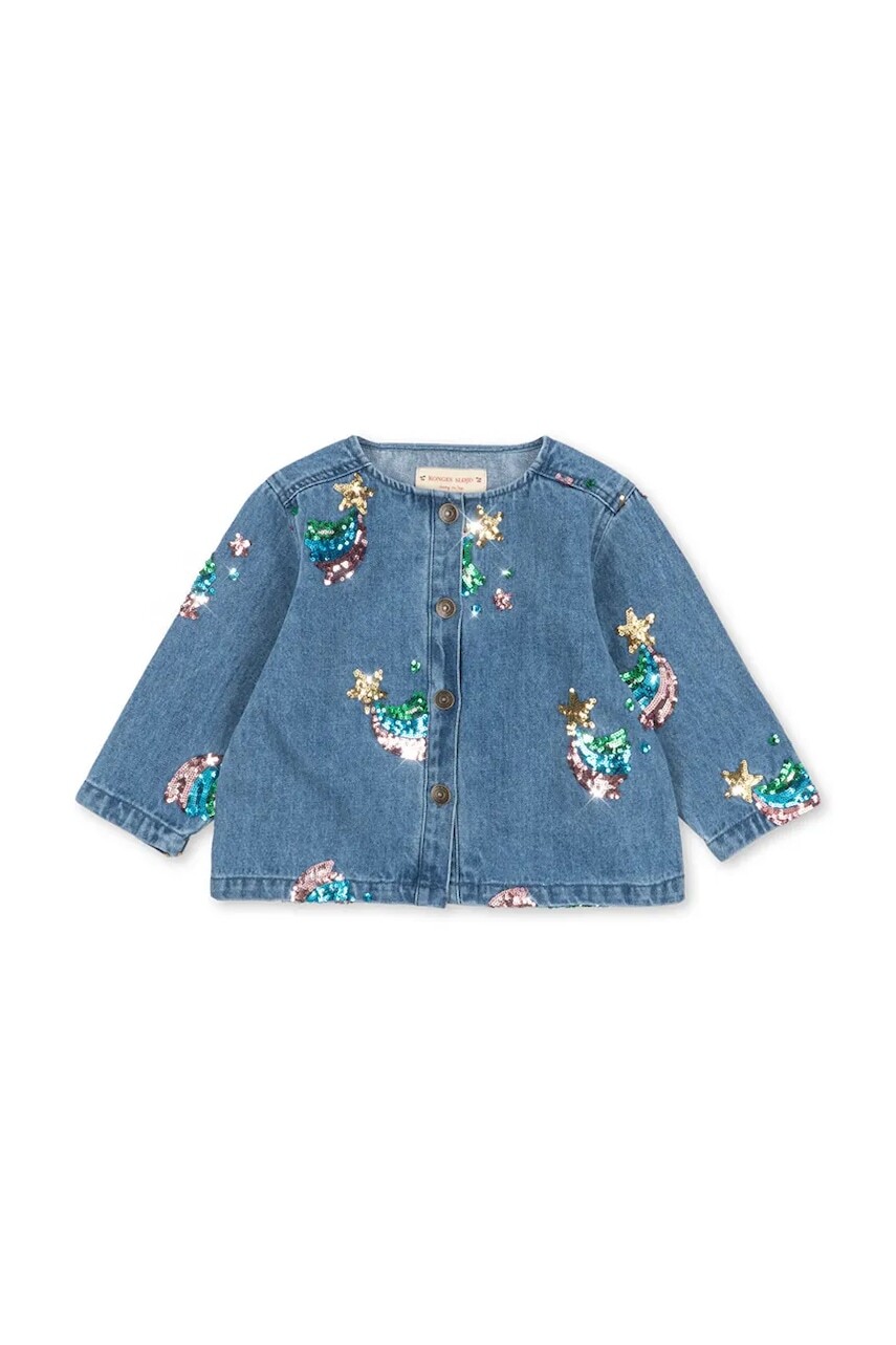Konges Sløjd džínsová bunda detská bavlnená MAGOT SEQUIN DENIM JACKET GOTS