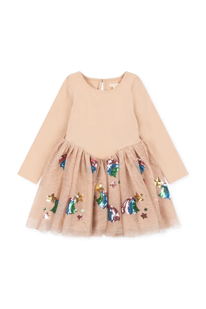Konges Sløjd šaty s rozšíreným strihom s bavlnou YVONNE BALLERINA DRESS GRS