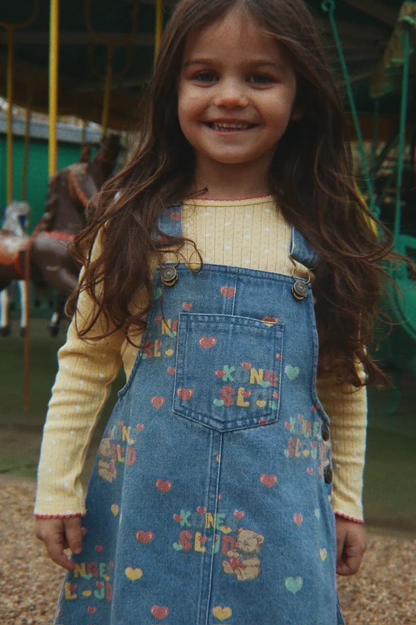 Konges Sløjd šaty rifľové MAGOT OVERALL DRESS GOTS