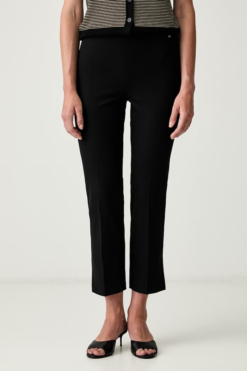 Tommy Hilfiger nohavice straight dámske bavlnené s elastanom