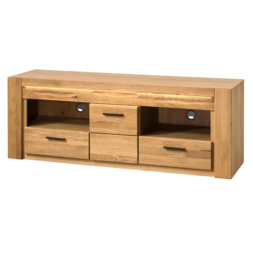 Tv Stolík Velvet 25 1d 2s Masívny Dub Prírodný Olej