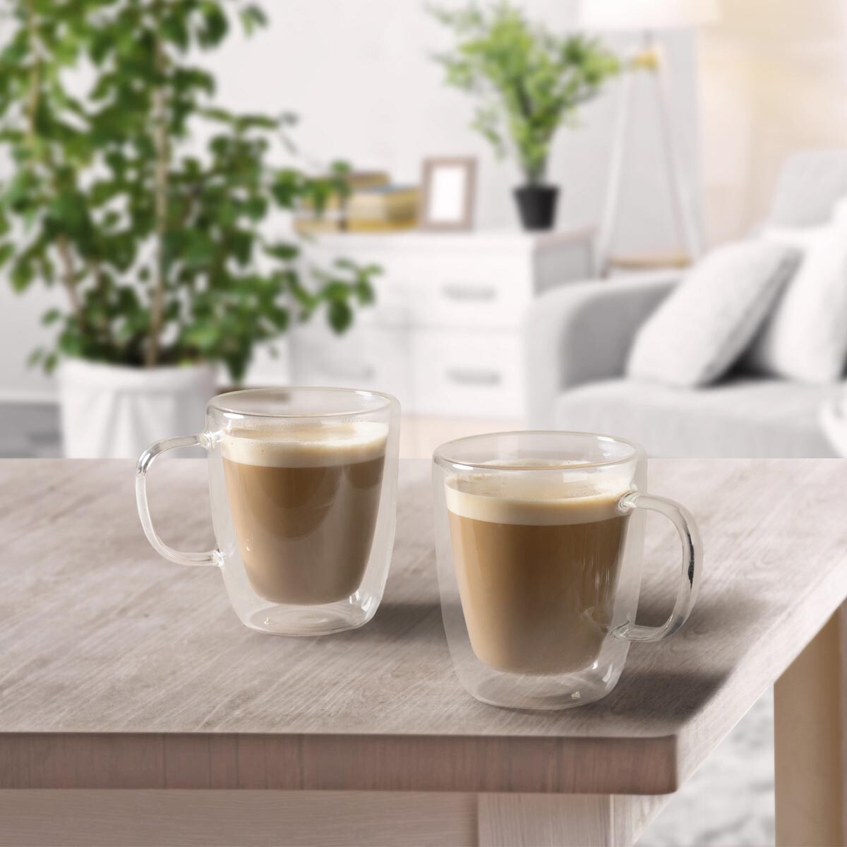 Dvojstenný sklenený hrnček Cappuccino, 400 ml, 2 ks