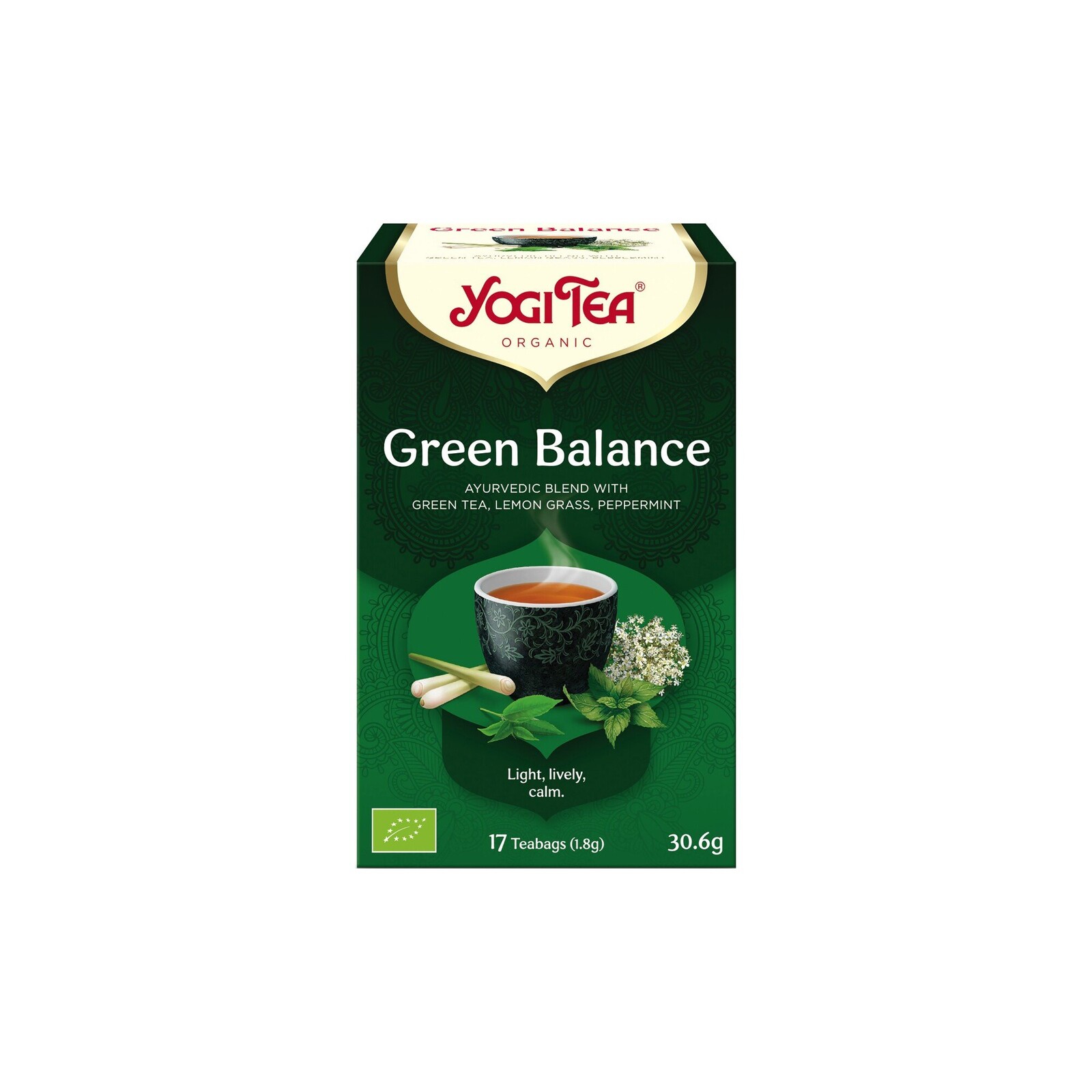 YOGI TEA BIO Čaj Zelená rovnováha 17 vrecúšok