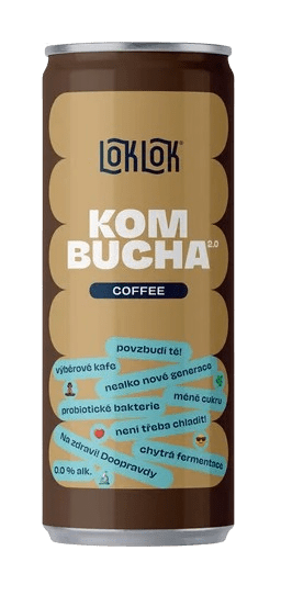 LOKLOK Kombucha káva plech 330 ml