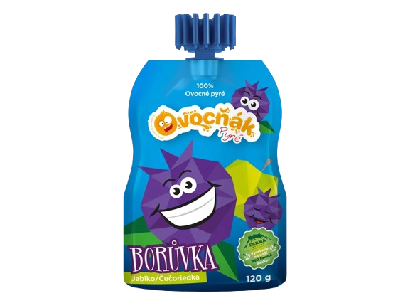 OVOCŇÁK pyré jablko-čučoriedka 120 g