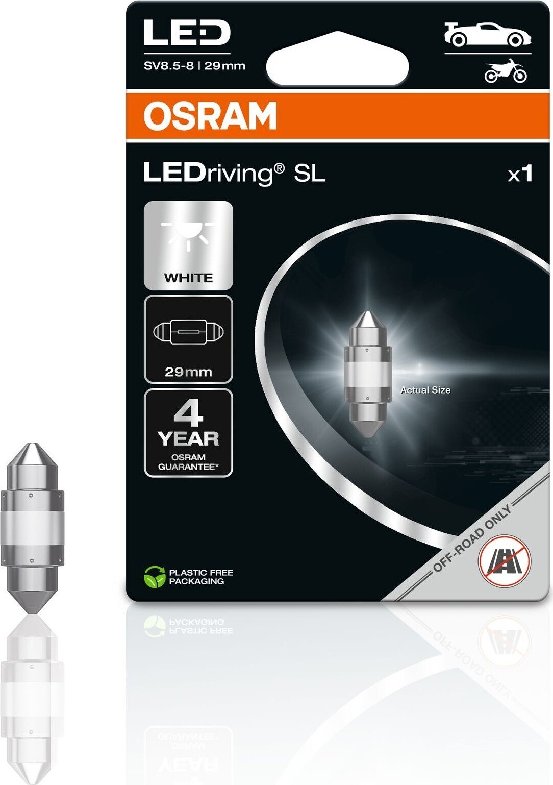 OSRAM LEDriving SL C5W dĺžka 29 mm Studená biela 6000K 12V jeden kus v balení