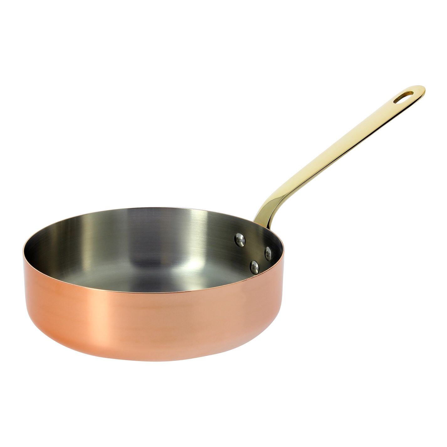 Medená panvica na soté s bronzovou rukoväťou Ø 24 cm Inocuivre de Buyer
