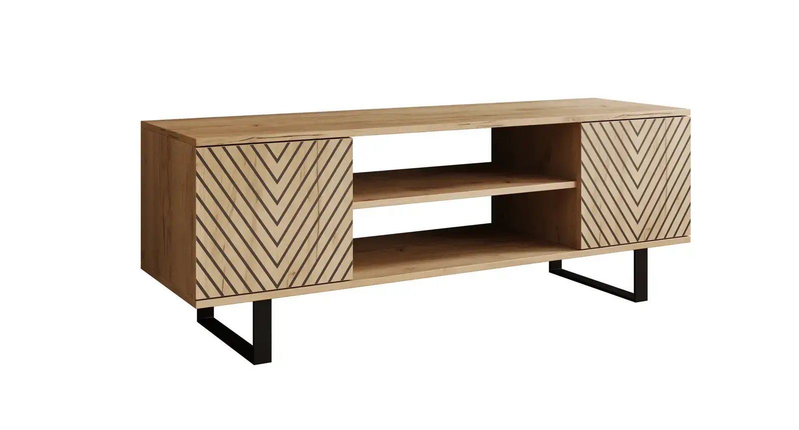 TV stolík SOLERO Chevron 135 cm dub craft