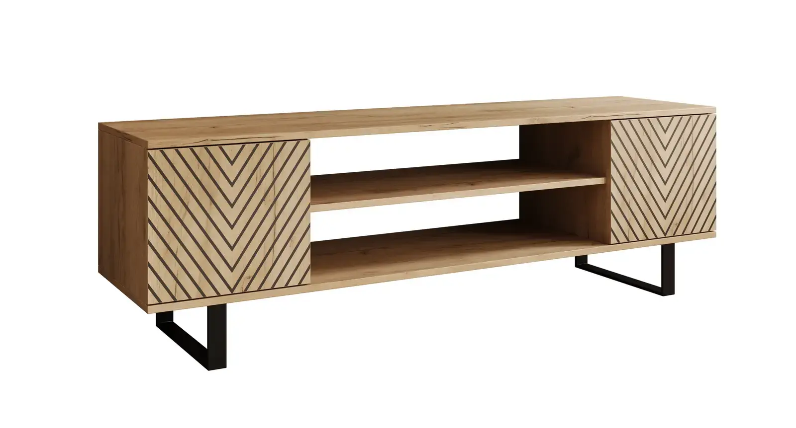 TV stolík SOLERO Chevron 155 cm dub craft