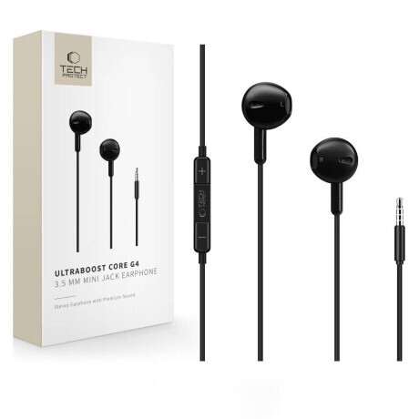 Tech-Protect Core G4 slúchadlá do uší 3.5mm mini jack, čierne