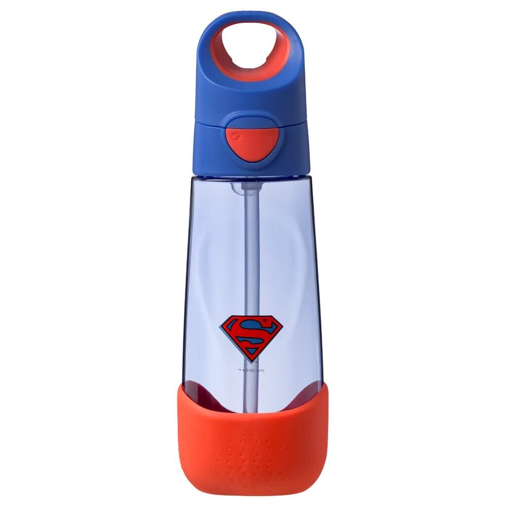 b.box Fľaša na pitie so slamkou 600 ml - Superman