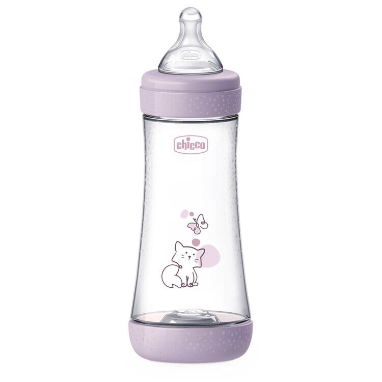 CHICCO Fľaša dojčenská antikoliková Perfect5 300 ml dievča rýchly prietok 4m+