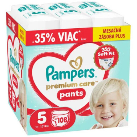 PAMPERS Premium care pants 5  11-17 kg 108 ks