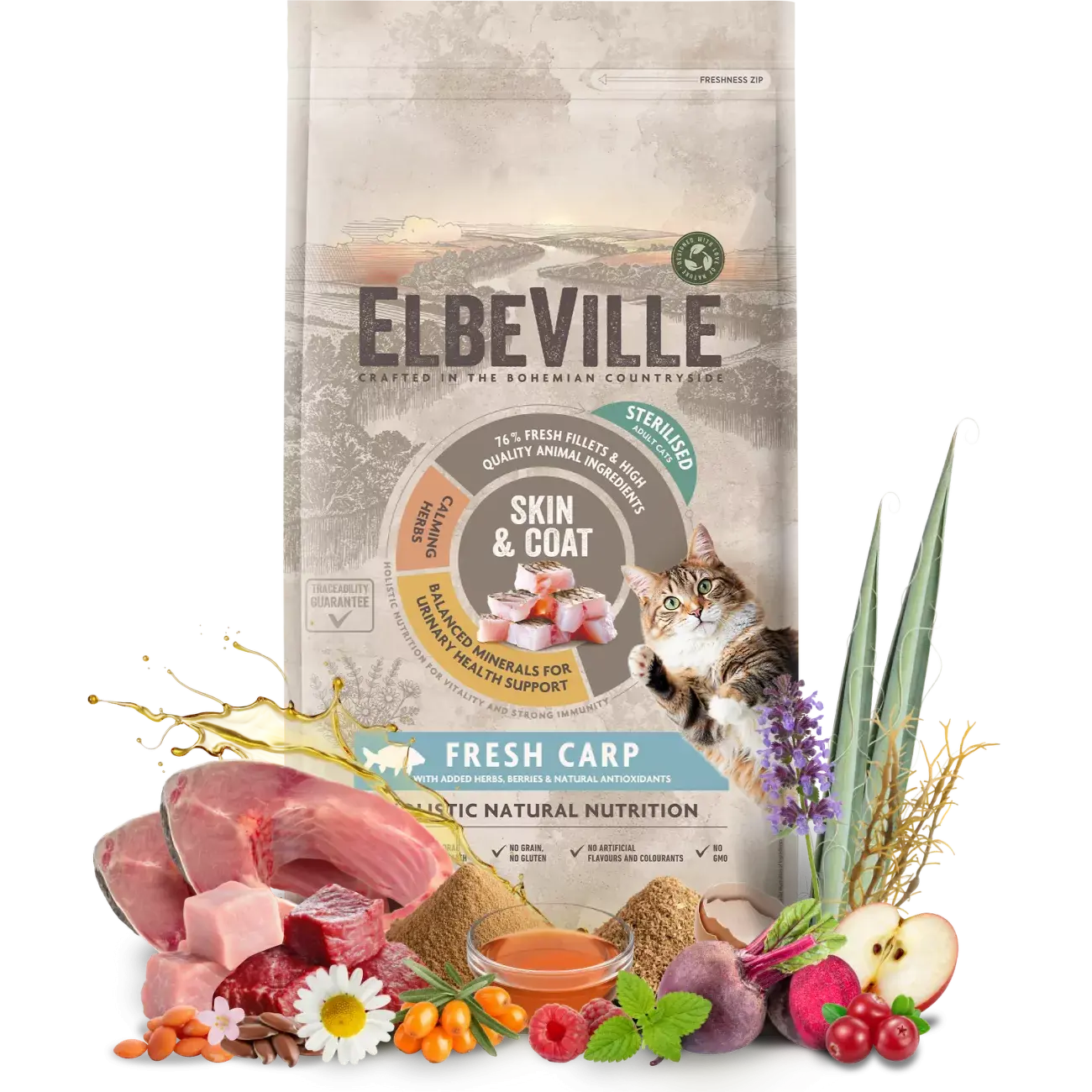 Krmivo ELBEVILLE Cat Sterilised Fresh Carp 4,8 kg