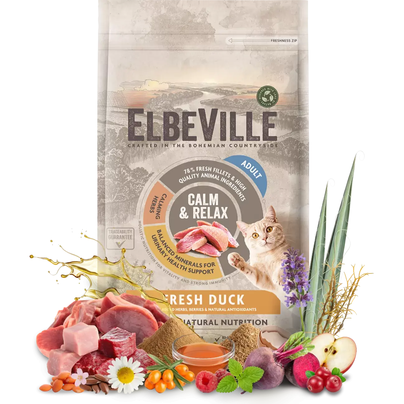 Krmivo ELBEVILLE Cat Adult Fresh Duck 1,8 kg
