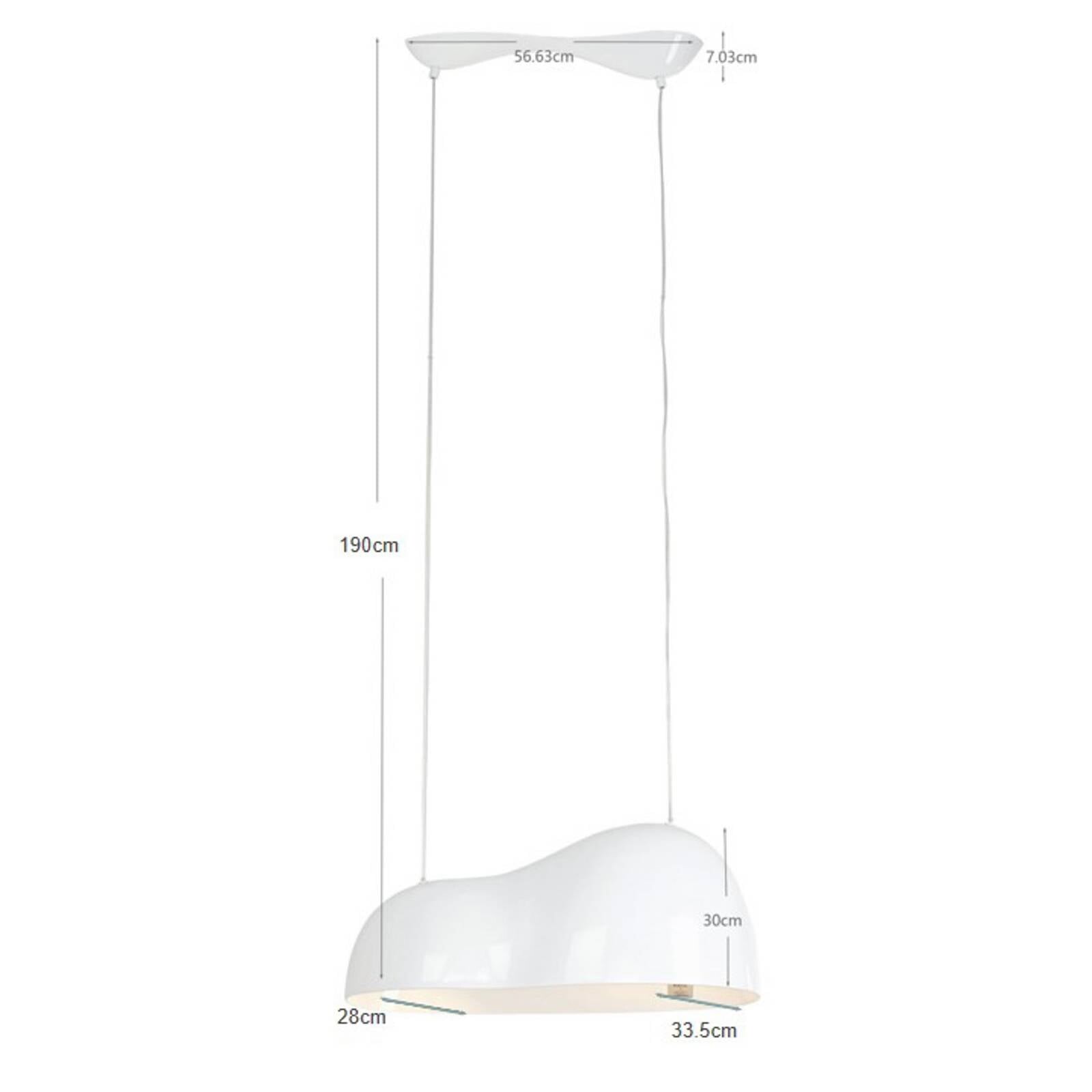 Závesné svietidlo Kare Cloud, strieborné, sklo, 2-pl., GU10