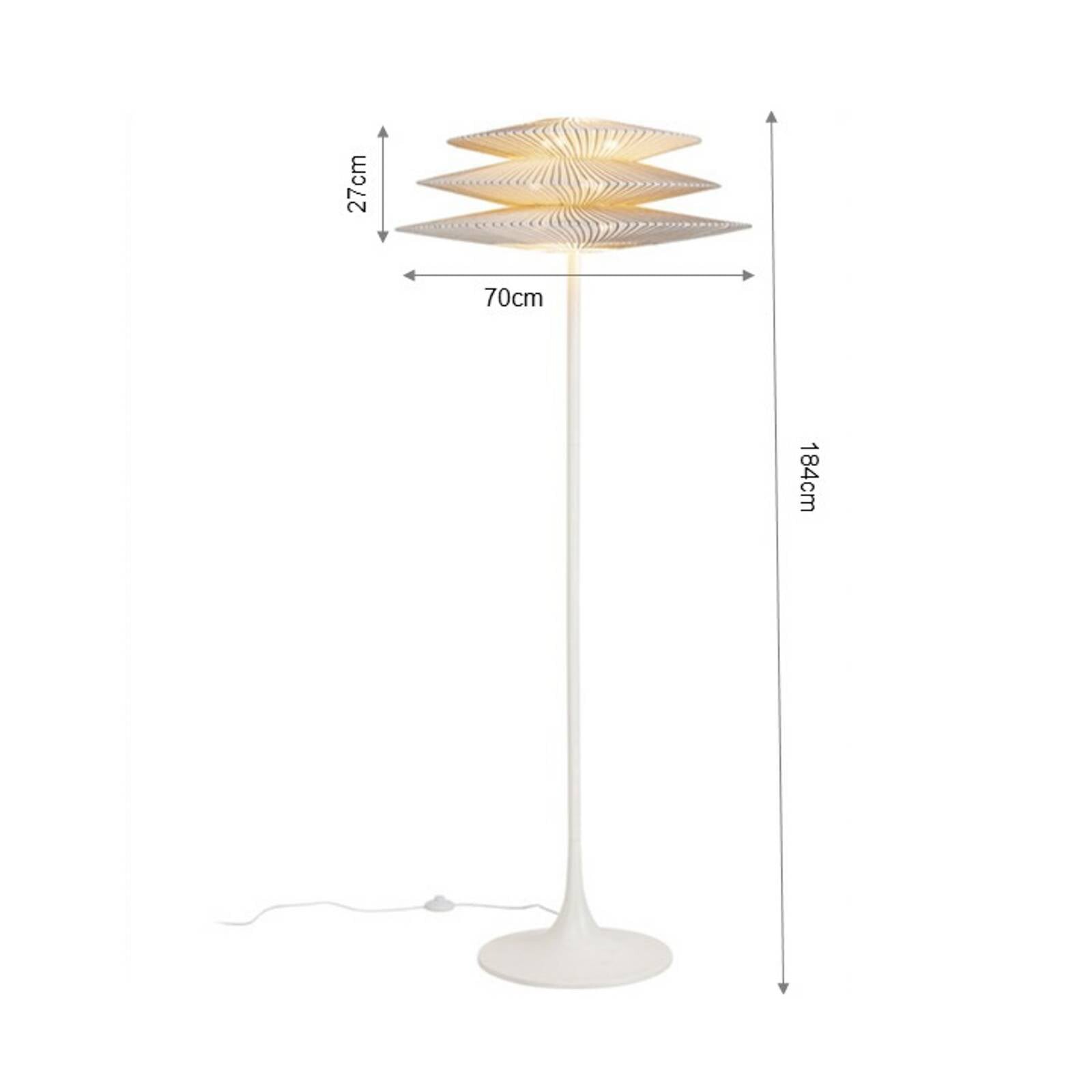 Stojacia lampa Kare Facile, biela, oceľ/polyester, G9