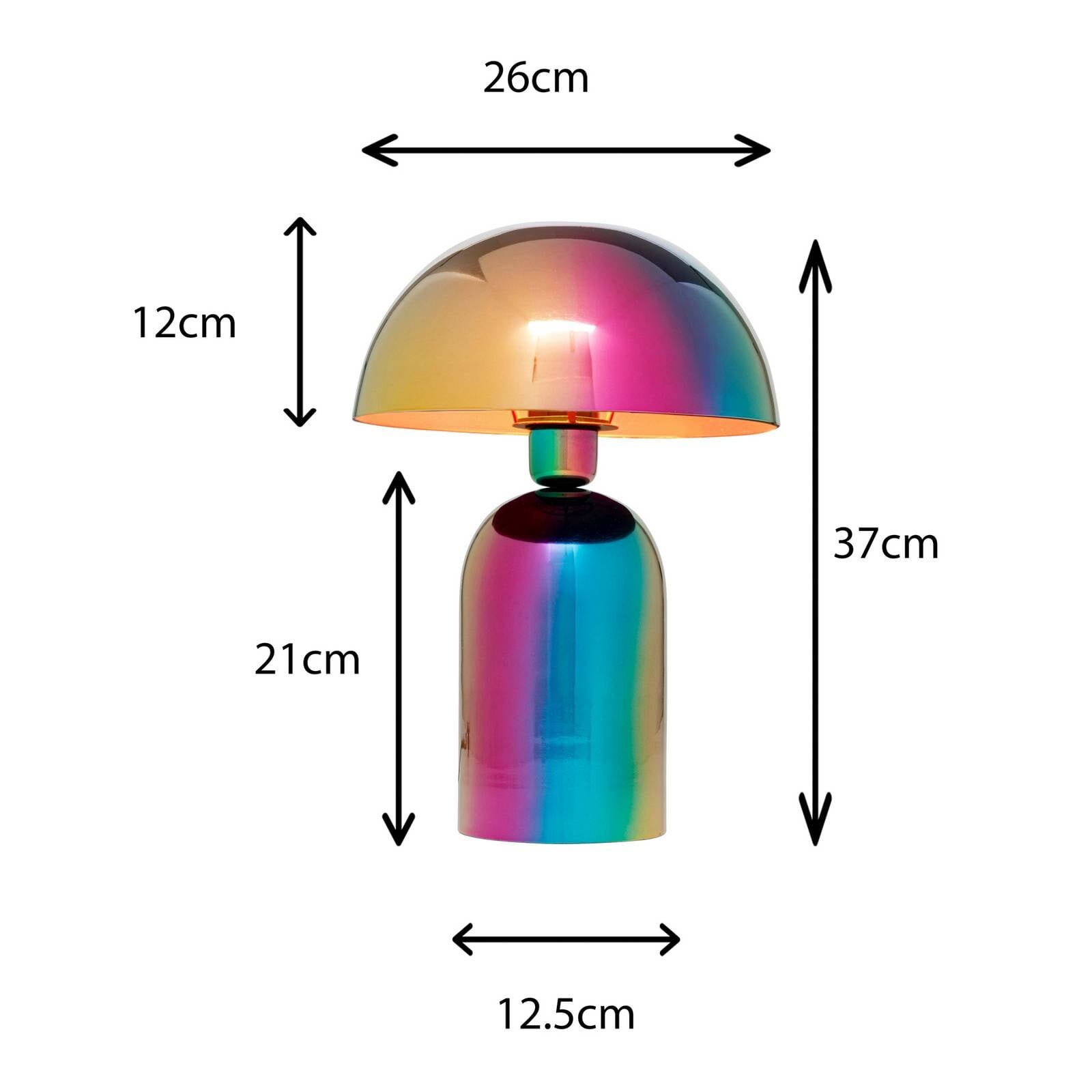 Stolová lampa Kare Rainbow, viacfarebná, oceľ, 37 cm, E27