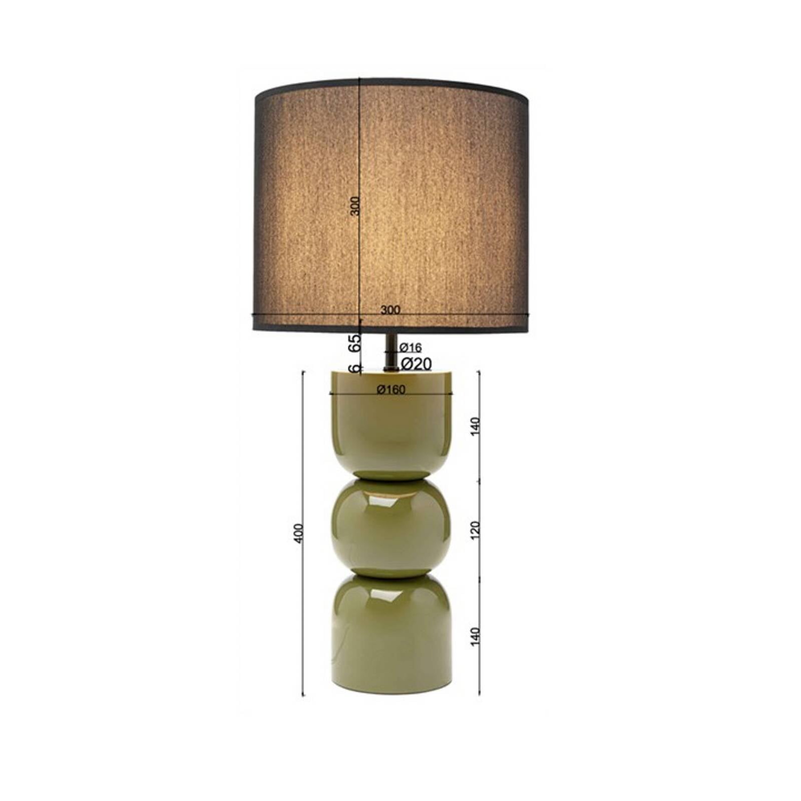 Stolová lampa Kare Eliano, zelená, polyester, 52 cm, E27