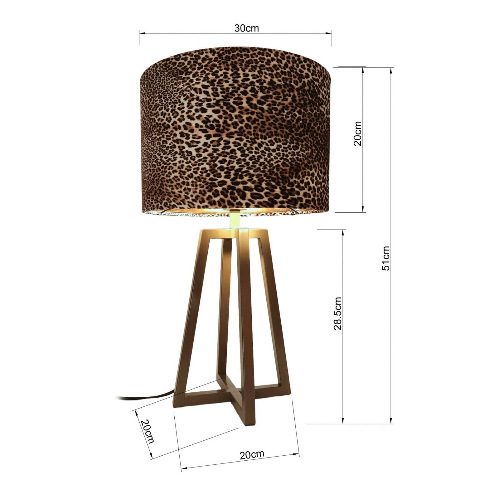 Stolová lampa Kare Wildlife, hnedá, oceľ, výška 51 cm, E27