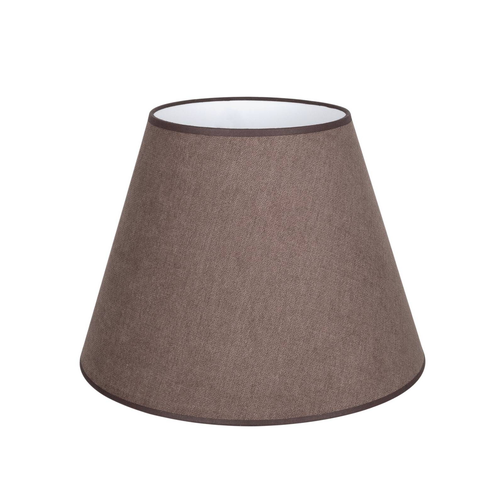 Tienidlo na lampu Cone, hnedé, výška 30 cm, textil
