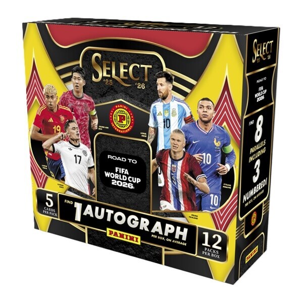 Panini 2025/2026 Panini Select Road to FIFA World Cup Hobby International Box - futbalové karty