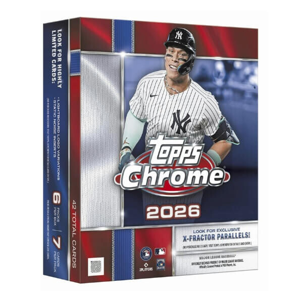 Topps 2026 Topps Chrome Baseball Mega Box - zberateľské karty MLB