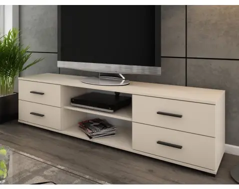Široký TV stolík Oskar TV, béžový kašmír, šírka 180 cm%