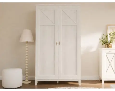 Šatníková skriňa Miramare 113 cm, bielená borovica%