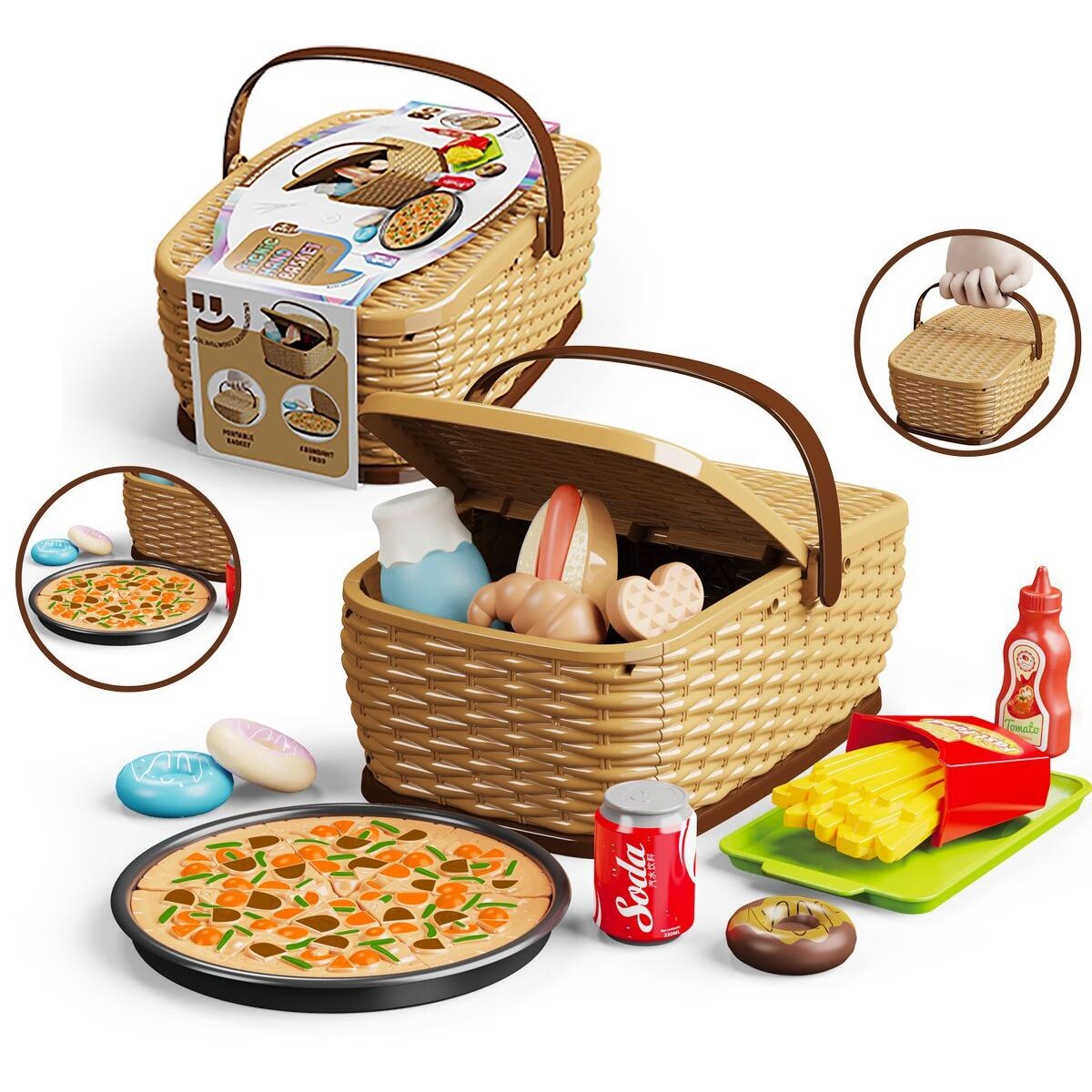 Detský piknikový kôš - Pizza set