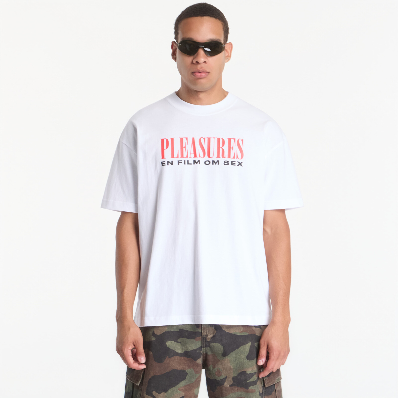 Tričko PLEASURES On Film T-Shirt White XXL