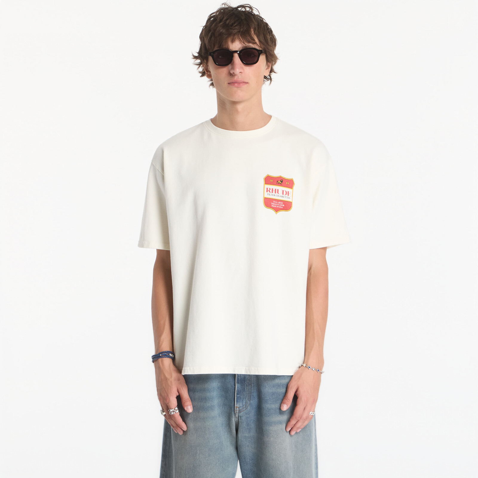 Tričko Rhude Filtaro Crest Tee Vintage White/ Red/ Yellow M