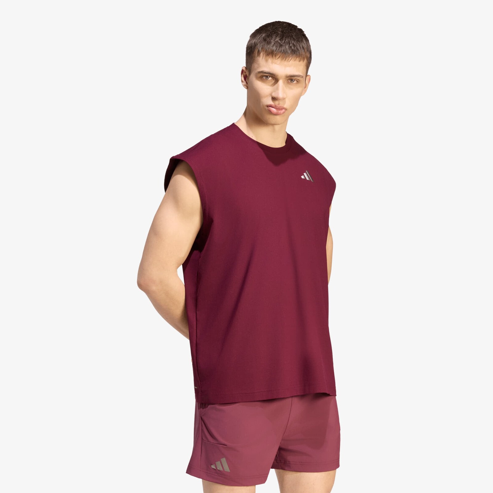 Tričko adidas Tennis Climacool+ Oversized Sleeveless T-Shirt Maroon M
