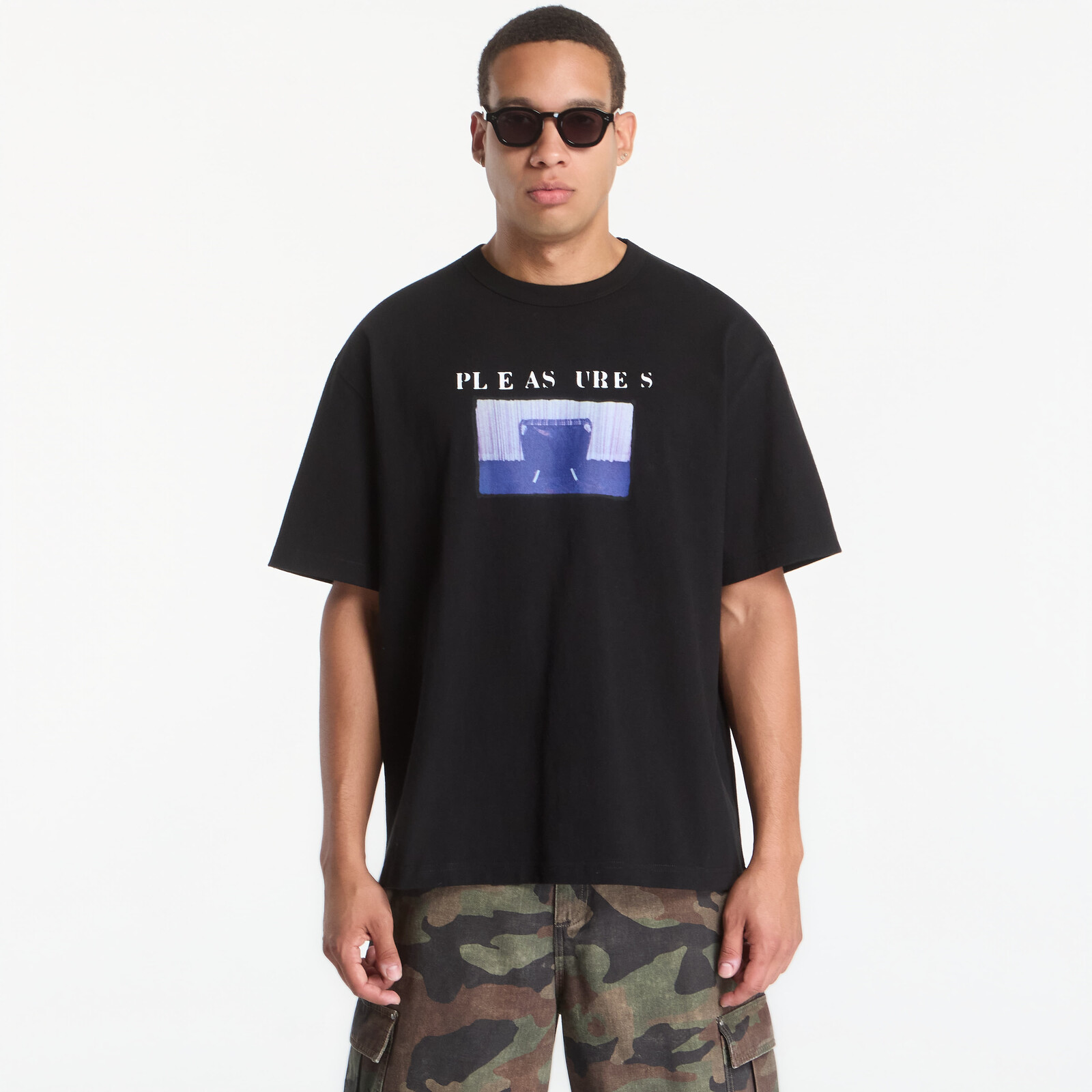 Tričko PLEASURES Speaking Heavyweight Shirt Black S