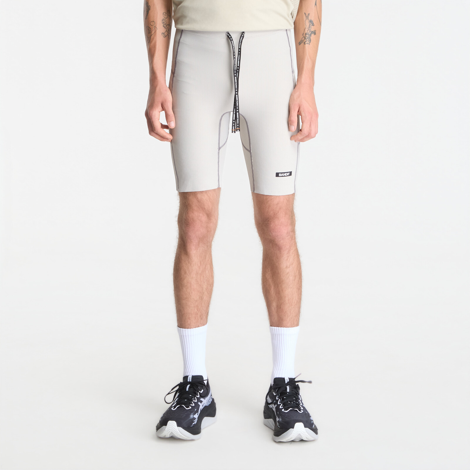 Šortky BANDIT Men's Striped Cadence™ Half Tights Plaster/ Slate S
