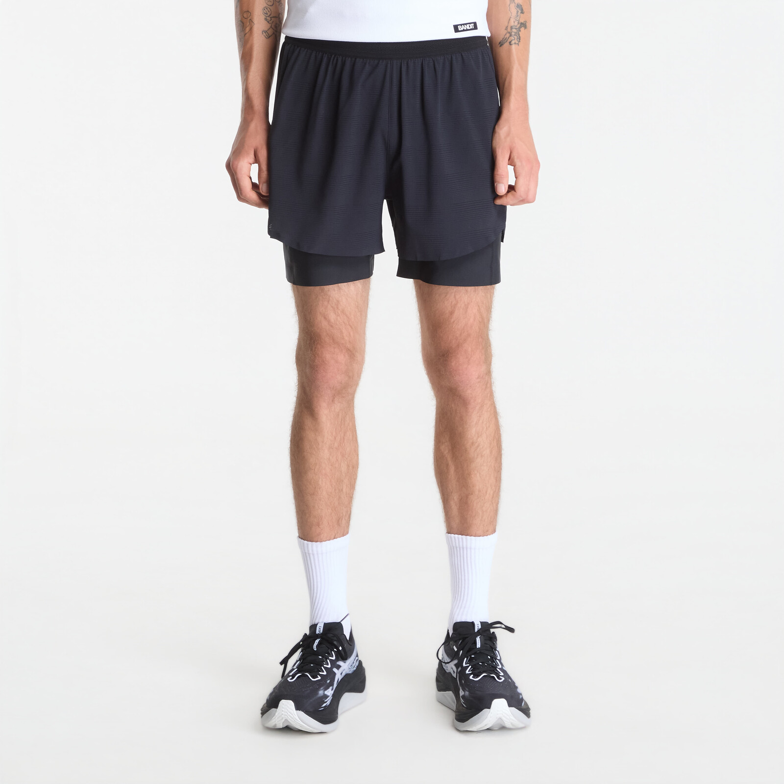 Šortky BANDIT Men's CoolGrid™ 2-in-1 Run Short Black L