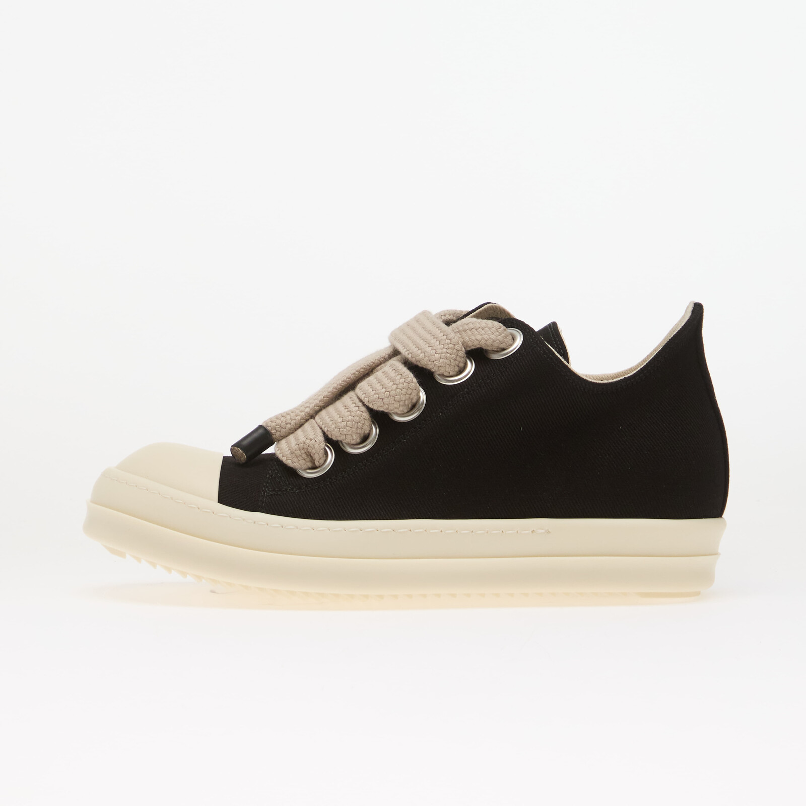 Tenisky Rick Owens DRKSHDW Denim Shoes - Jumbolace Low Sneaks Black/ Milk/ Milk EUR 45
