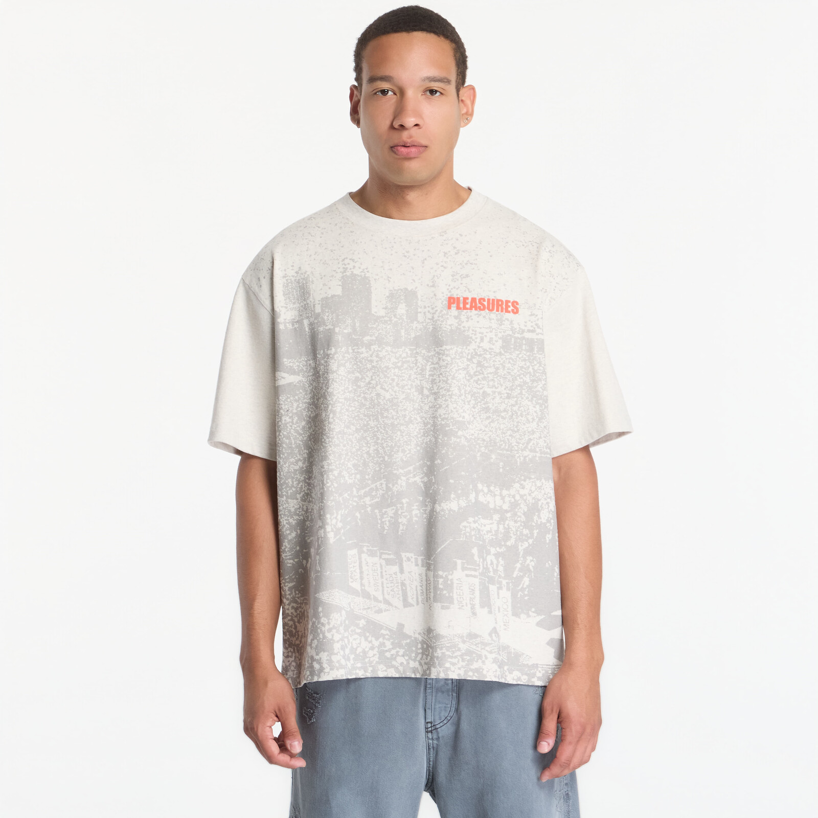Tričko PLEASURES Cup Heavyweight Shirt Ash Grey M
