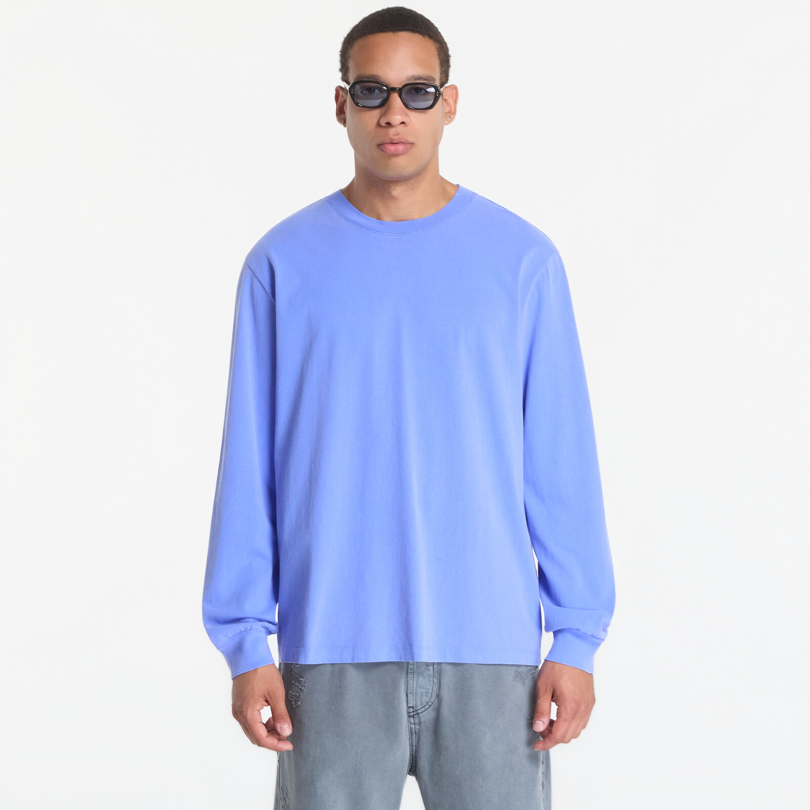 Tričko A.P.C. Long Sleeve T-Shirt Winter 26 UNISEX Blueberry M