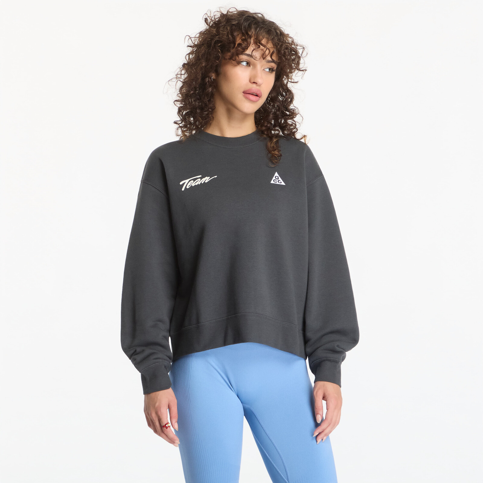 Mikina Nike ACG Tuff Fleece Crew-Neck Sweatshirt Dk Smoke Grey/ White XS