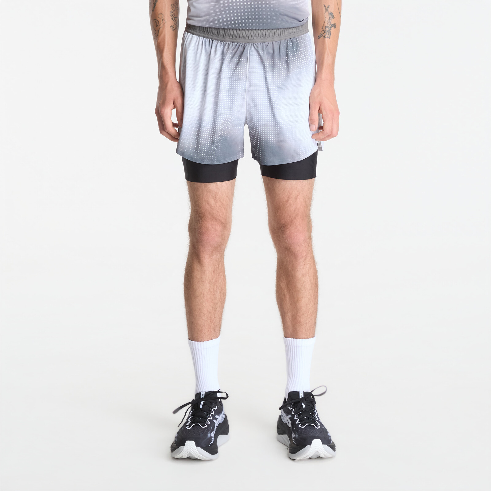 Šortky BANDIT Men's CoolGrid™ 2-in-1 Run Short Slate Multi L