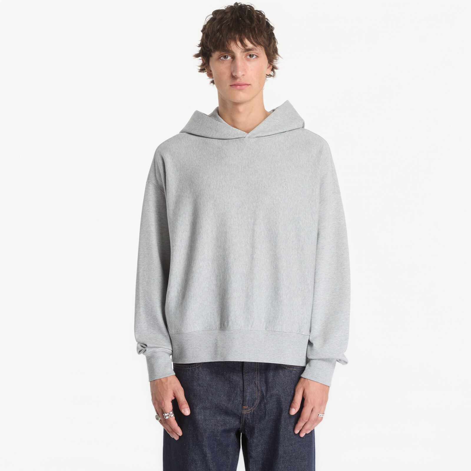 Mikina Calvin Klein Jeans Ls Prmtrry 90s Bck M Heather S