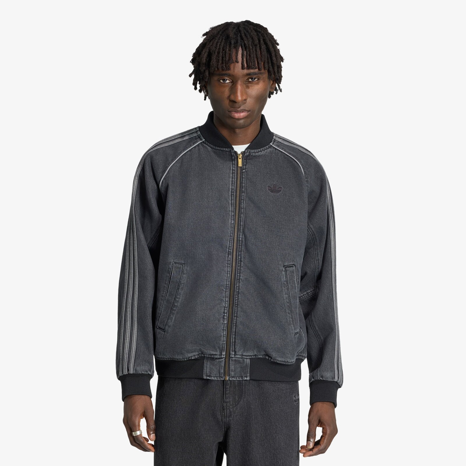 Bunda adidas SST Denim Track Top True Black Denim XL