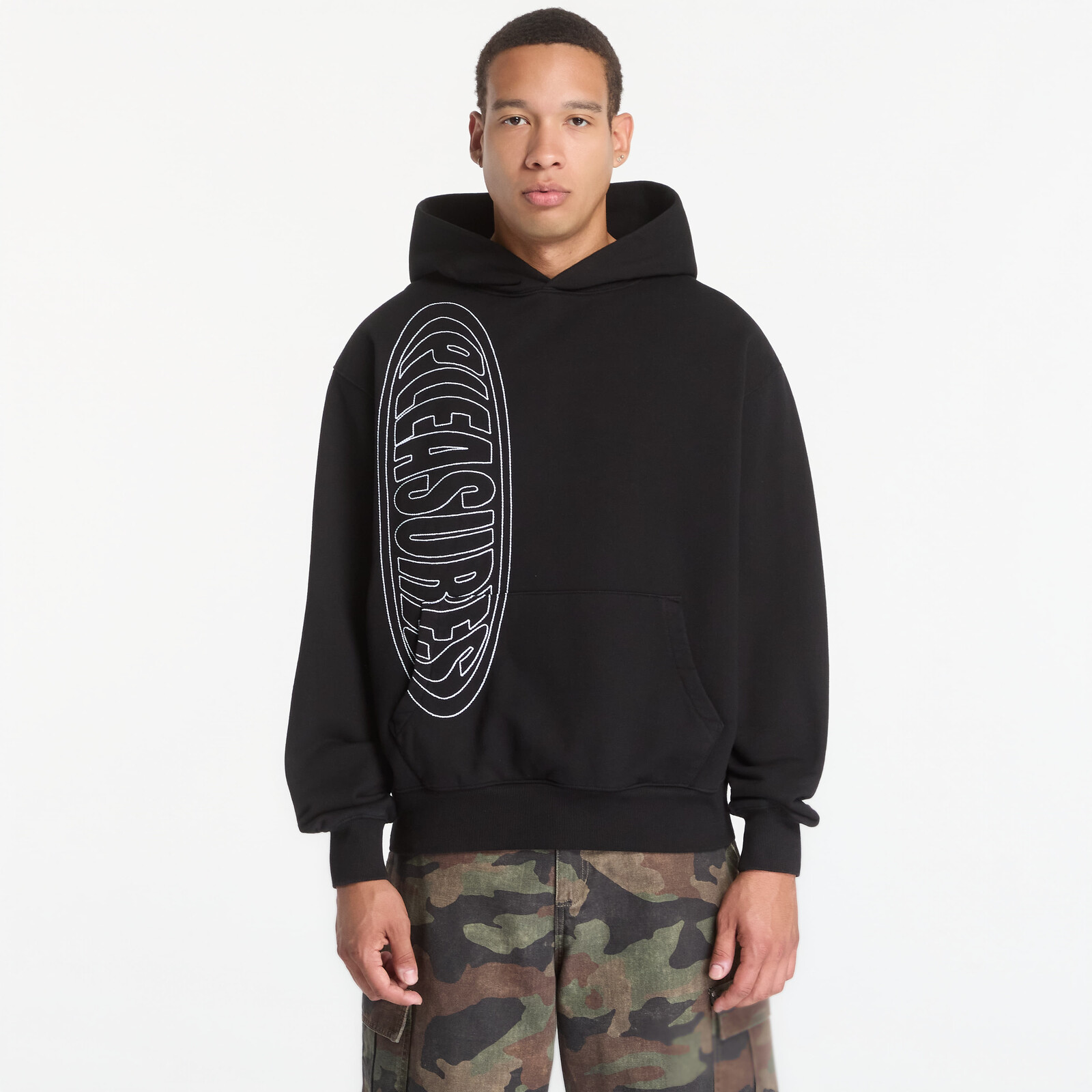 Mikina PLEASURES Ellipse Hoodie Black L